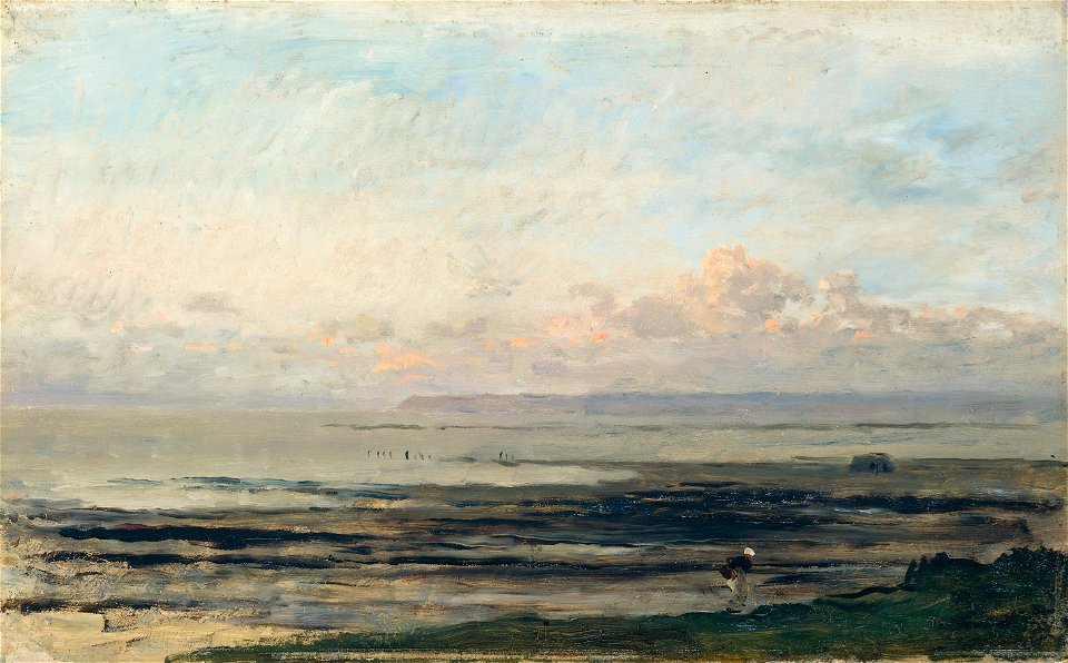 Charles-François Daubigny - Strand bij eb