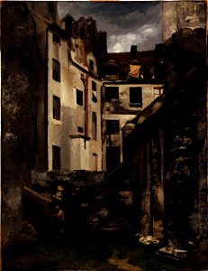 Charles-Alexis Apoil - Ancien Hôtel-Dieu, cour de Saint-Julien-le-Pauvre - P966-2 - Musée Carnavalet