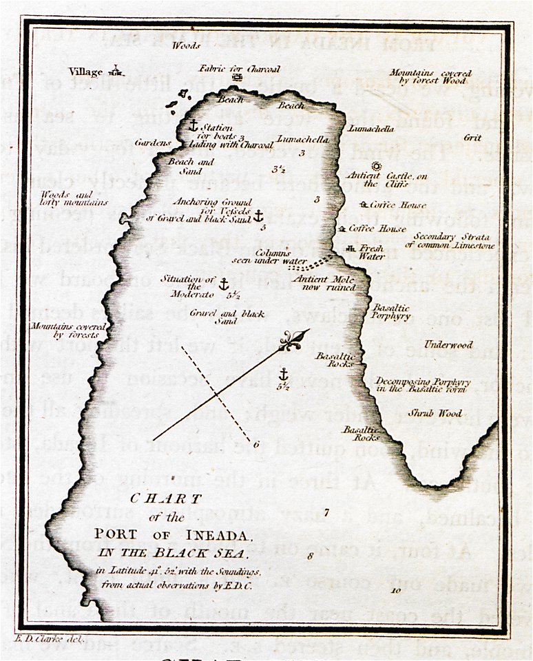 Chart of the port of Ineada in the Black Sea - Clarke Edward Daniel - 1810