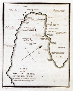 Chart of the port of Ineada in the Black Sea - Clarke Edward Daniel - 1810. Free illustration for personal and commercial use.