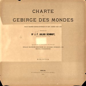 Charte der Gebirge des Mondes nach eigenen Beobachtungen in den Jahren 1840-1874 LOC 2008621701-1