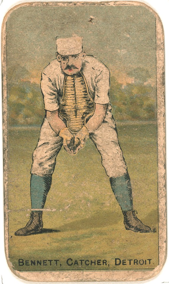 Charlie Bennett, Detroit Wolverines, baseball card portrait LCCN2007680756