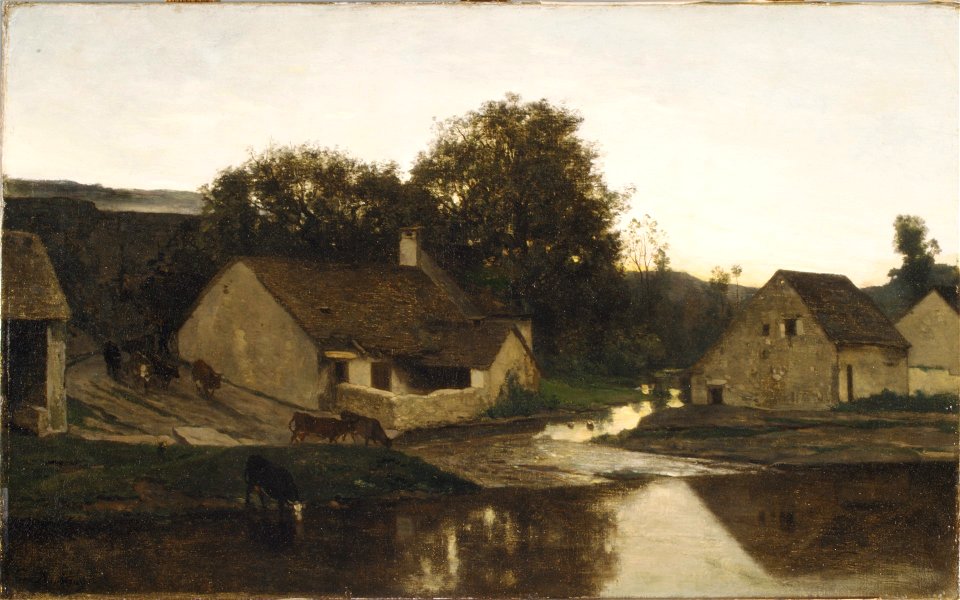 Charles-François Daubigny - Le hameau de Optevoz (c.1852)