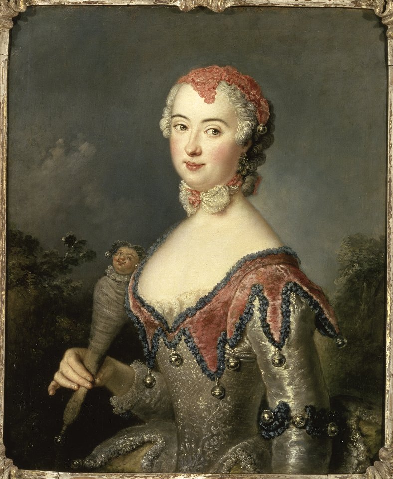 Charlotta Fredrika Sparre as La Folie (Antoine Pesne) - Nationalmuseum - 18316