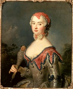 Charlotta Fredrika Sparre as La Folie (Antoine Pesne) - Nationalmuseum - 18316