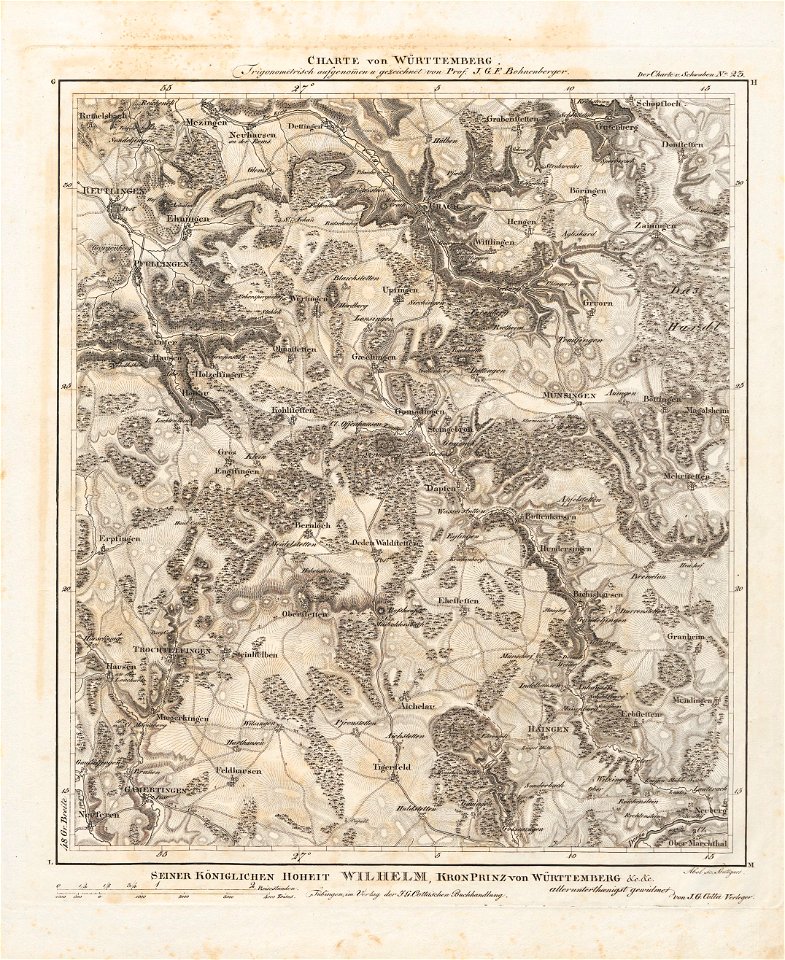 Charte von Schwaben Tafel 23 Urach