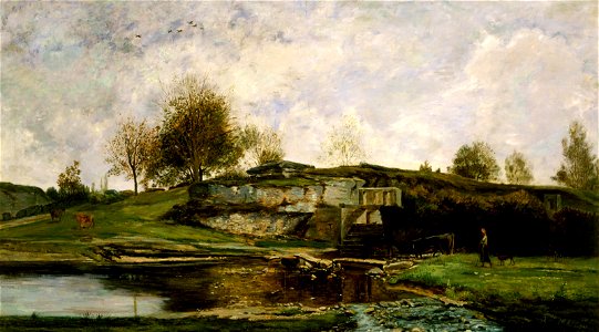 Charles-François Daubigny - Sluice in the Optevoz Valley - 79.122 - Museum of Fine Arts