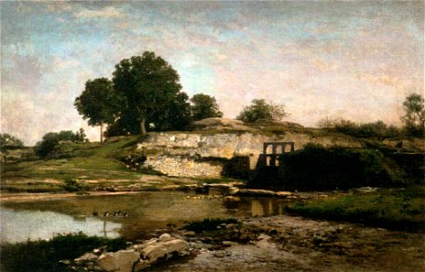 Charles-François Daubigny - The Sluice-gate at Optevoz (Isère) - WGA5939