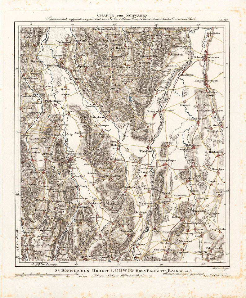 Charte von Schwaben Tafel 35 Mindelheim