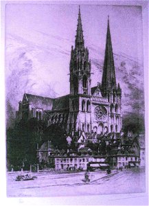 Chartres - La Cathédrale (grand format) (mauvaise définition)