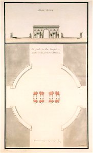 Charles-Louis Clérisseau, An Overall Plan for the Road from St Petersburg to Moscow, 1781, Hermitage. Free illustration for personal and commercial use.