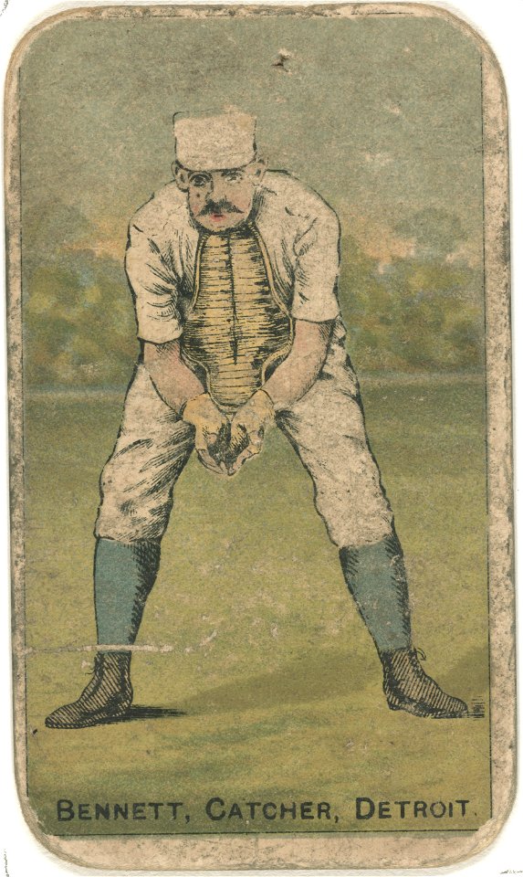 Charlie Bennett, Detroit Wolverines, baseball card portrait LCCN2007680756