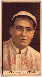 Charlie Hall, Boston Red Sox, baseball card portrait LCCN2008678015