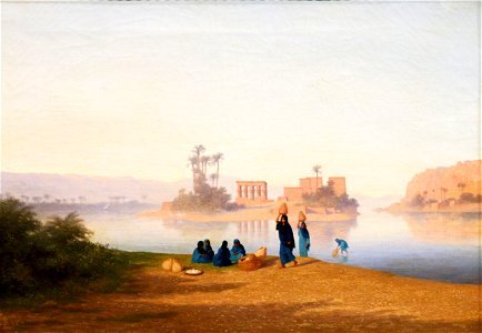 Charles-Théodore Frère - île de Philae. Free illustration for personal and commercial use.