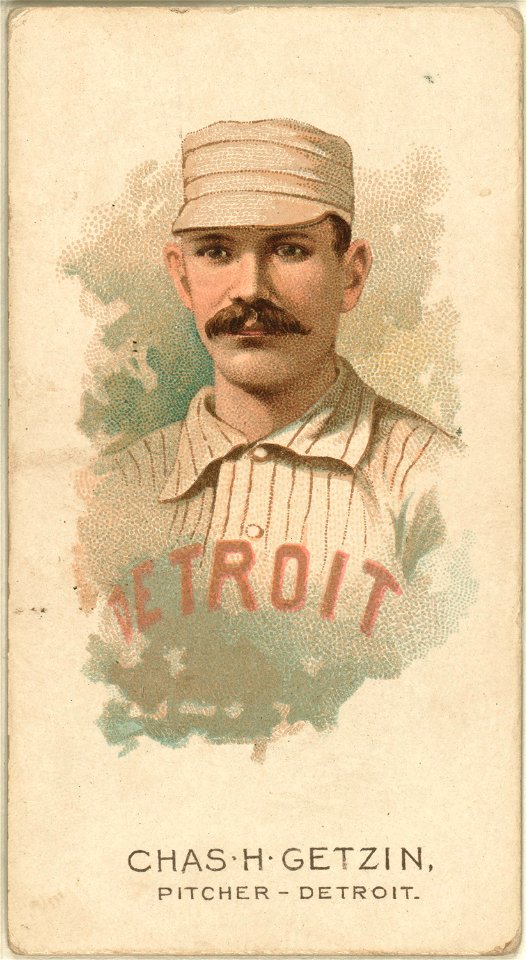 Charlie Getzien, Detroit Wolverines, baseball card portrait LCCN2007680730