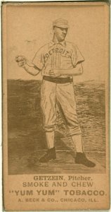 Charlie Getzien, Detroit Wolverines, baseball card portrait LCCN2007683705
