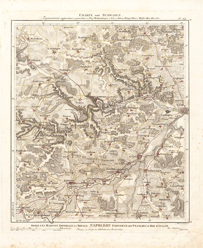 Charte von Schwaben Tafel 24 Ulm