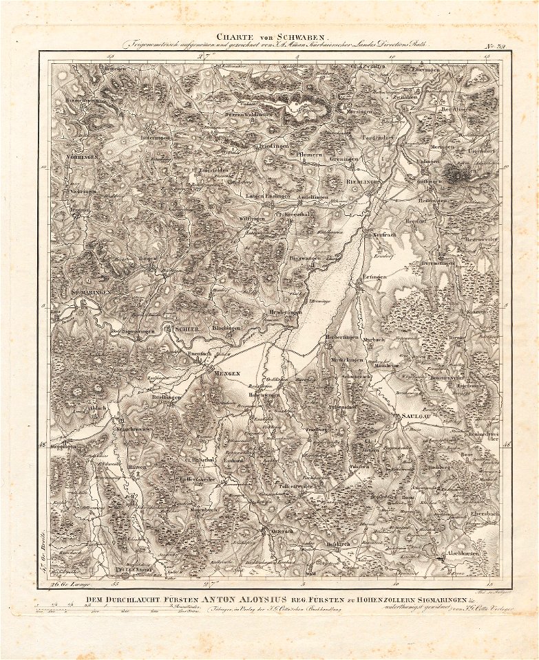 Charte von Schwaben Tafel 32 Pfullendorf