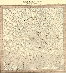 Chart North and South Pole Star Map 04