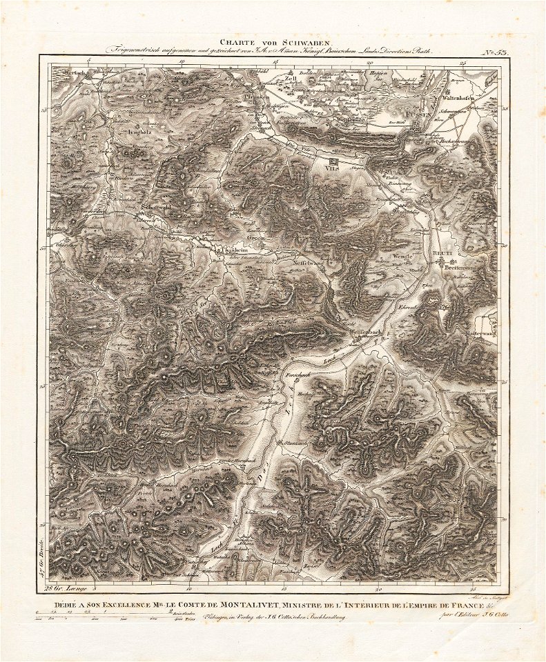 Charte von Schwaben Tafel 53 Füssen