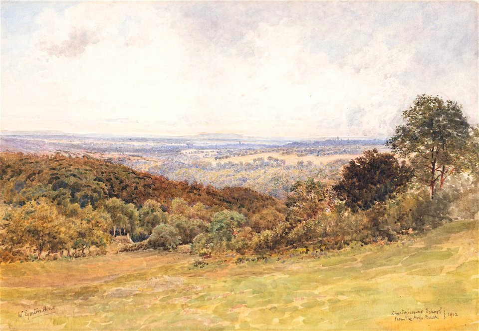 Charterhouse School from the Hog’s Back - William Egerton Hine - ref Hine-Charterhouse-School-98136