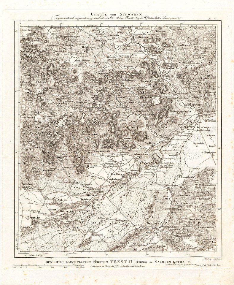 Charte von Schwaben Tafel 17 Dillingen