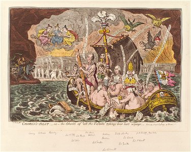 Charon's boat - or - the ghost's of All the Talents taking their last voyage by James Gillray