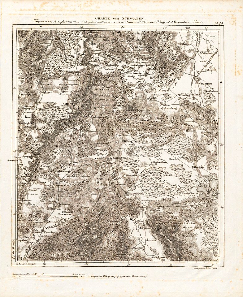 Charte von Schwaben Tafel 45 Schongau
