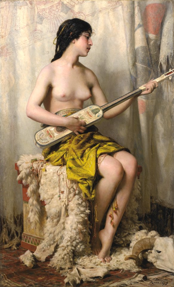 Chartran - La joueuse de mandore, 1879