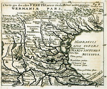 Charte von den alten Venetis, wie es zu der Römer zeiten gewesen - Sandrart Jacob Von - 1686