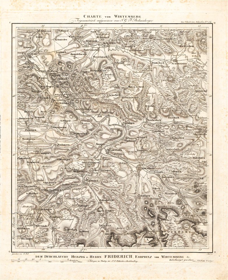 Charte von Schwaben Tafel 14 Kirchheim