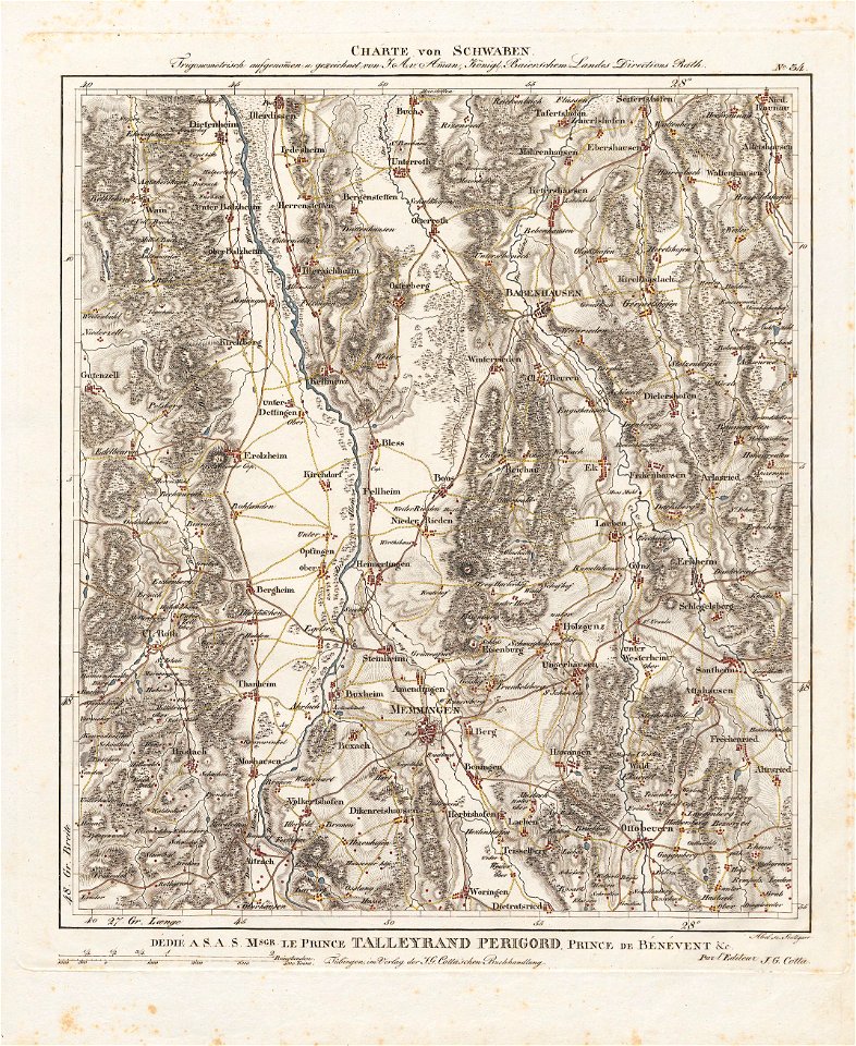 Charte von Schwaben Tafel 34 Memmingen