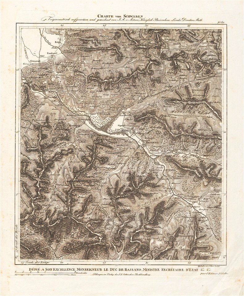 Charte von Schwaben Tafel 60 Bludenz