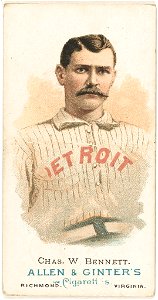 Chas. W. Bennett, Detroit Wolverines, baseball card portrait LCCN2007678542