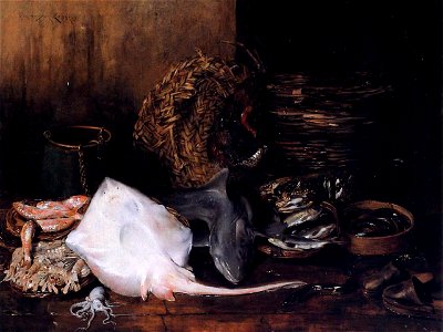 Chase William Merritt A Fishmarket In Venice 1878