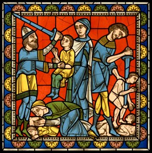 Chartres VITRAIL DE LA VIE DE JÉSUS-CHRIST Motiv 15 Suite du même sujet