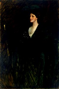 William Merritt Chase - The Emerald Lady - AL.19 - Museum of Fine Arts. Free illustration for personal and commercial use.