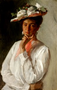 William Merritt Chase - Woman in White - 45.241 - Indianapolis Museum of Art. Free illustration for personal and commercial use.