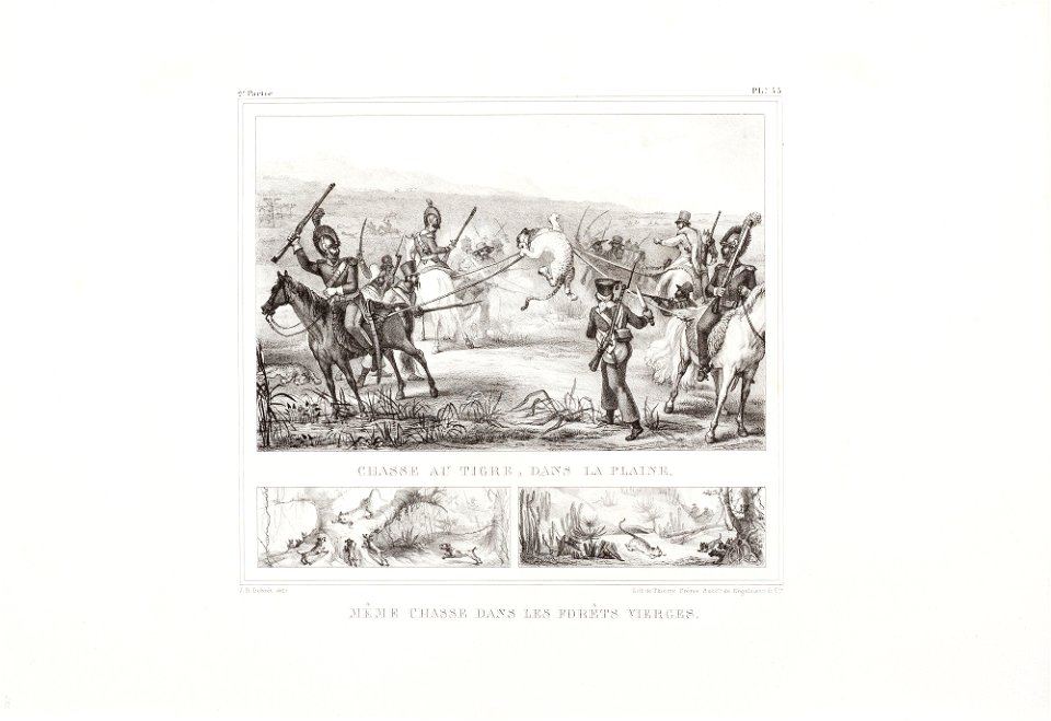 Chasse au tigre, dans la plaine (2) (2), da Coleção Brasiliana Iconográfica
