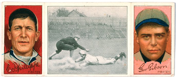 Chas. Phillippe-George Gibson, Pittsburgh Pirates, baseball card portrait LCCN2008678428