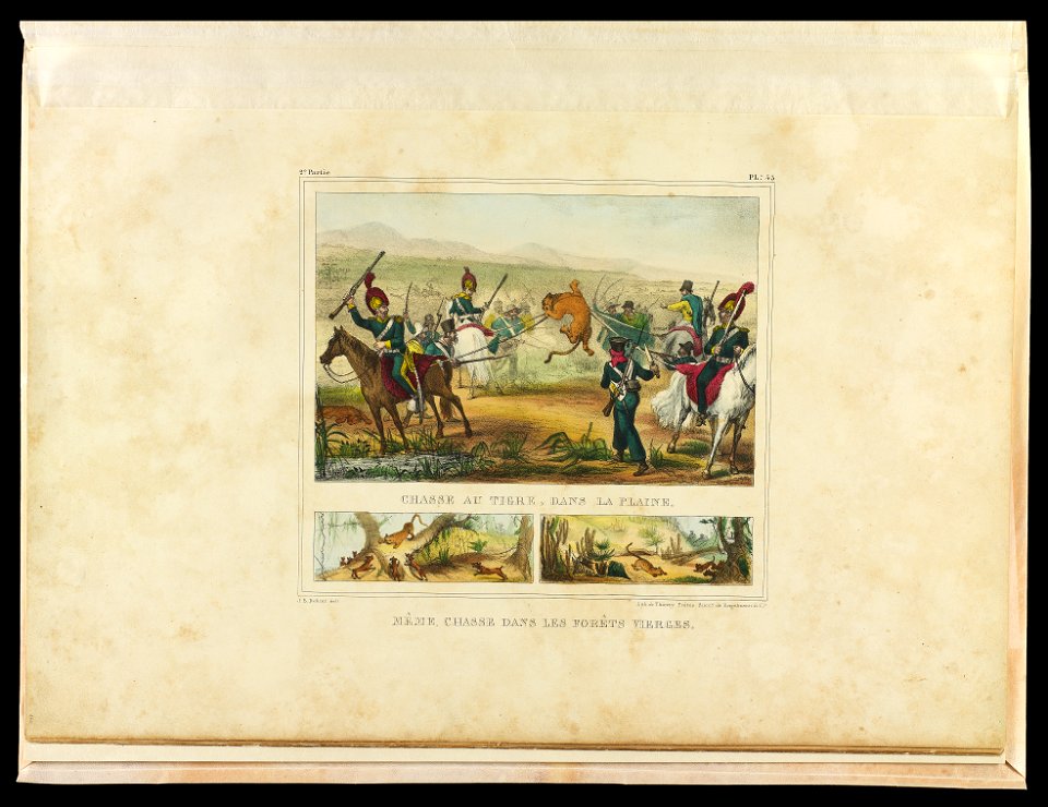 Chasse au tigre, dans la plaine (1) (1), da Coleção Brasiliana Iconográfica
