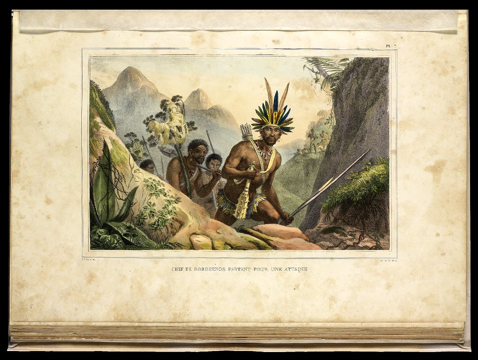 Chef de Bororenos Partant pour une Attaque (2), da Coleção Brasiliana Iconográfica
