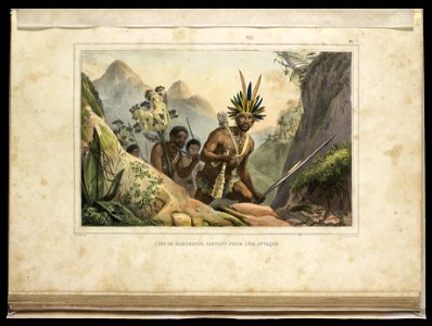 Chef de Bororenos Partant pour une Attaque (2), da Coleção Brasiliana Iconográfica