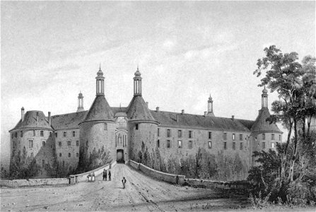 Chateau de Saint-Fargeau - Eingangsfassade - Petit 1845