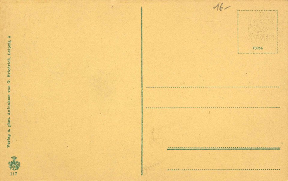 Chemnitz, Sachsen - Rossmarkt mit Saxoniabrunnen (back) (Zeno Ansichtskarten)