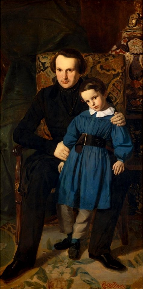 Auguste de Chatillon - Victor Hugo et son fils
