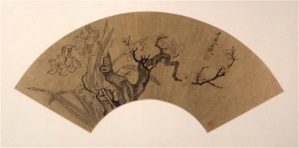 Chen Hongshou - Plum Blossoms and Narcissu - 1989.9.4 - Yale University Art Gallery