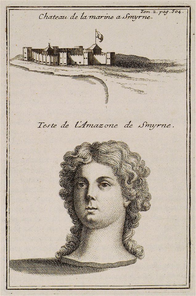 Chateau de la marine a Smyrne Teste d'Amazone de Smyrne - Tournefort Joseph Pitton De - 1717