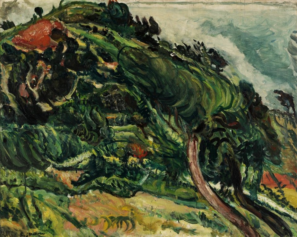 Chaïm Soutine - Paisagem com árvores ao vento
