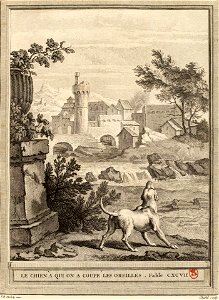 Chedel-Oudry-La Fontaine-Le chien à qui on a coupé les oreilles